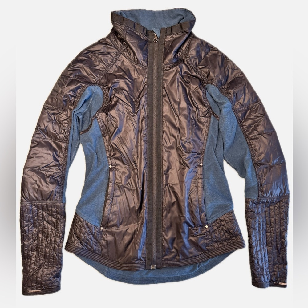 Lululemon Down For A Run Hybrid Jacket - Black/Blue - Goose Down & Fleece - S - Picture 2 of 7